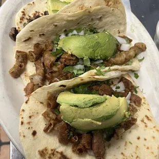 Tripas tacos