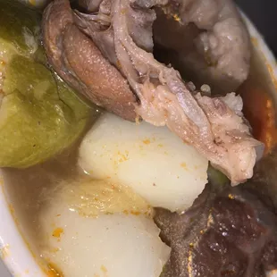 Beef soup served with a side order of rice, also known as caldo de res. -#8
