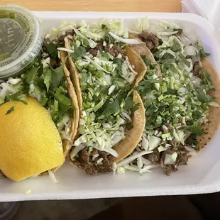 3 asada tacos