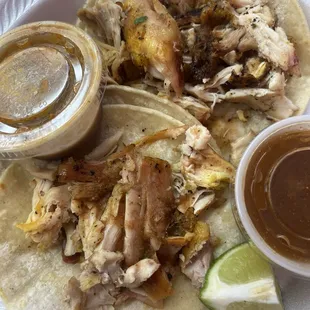 pollo Tacos (Steak, Chicken, Steam Meat)