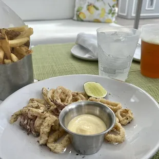 Fried Calamari , French Fries