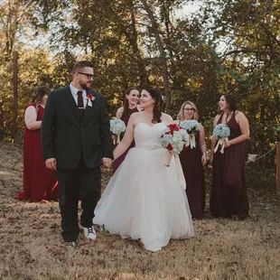 Trees at the back of the property.