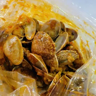 Garlic butter clams.