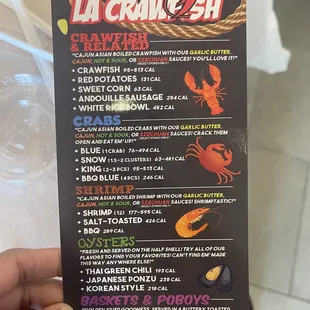 Takeout Menu