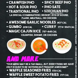 the menu