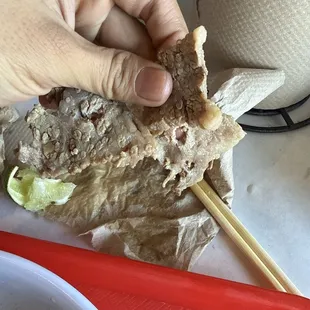 La special there is barely any meat and this is only 3 pieces of meat I saw but it's all fat