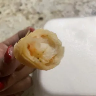 5 Fried Shrimp Rolls (inside)