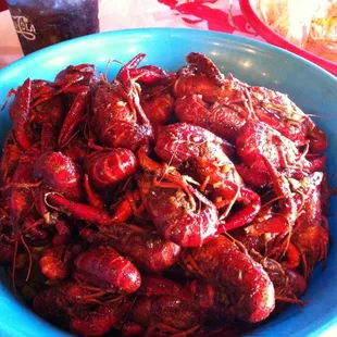 Steamin hot crawfish!