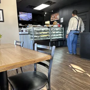 a man standing in the background