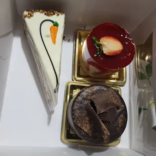 Carrot Cake and I forget what the others were called.