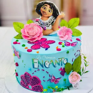 Vanidoso Cake- personalized in whipped topping. Gum paste and edible images.