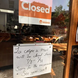 Walked all the way over here to discover this. Disappointed  FYI