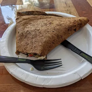 Veggie buckwheat crepe.