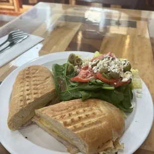 Panini with salad