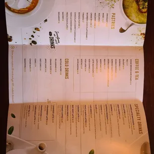 the menu