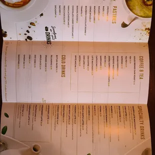 the menu