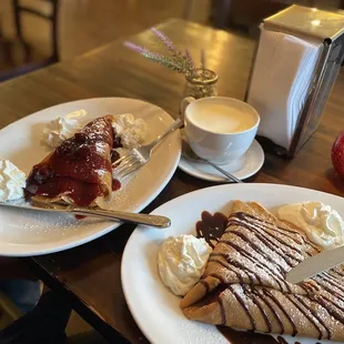 Cheesy Cherry and Nutella Crepe