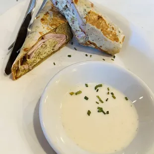 Savory goat cheese crepe