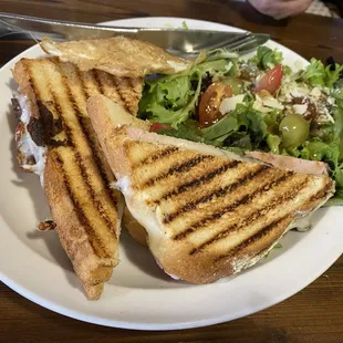 Breakfast panini with salad!