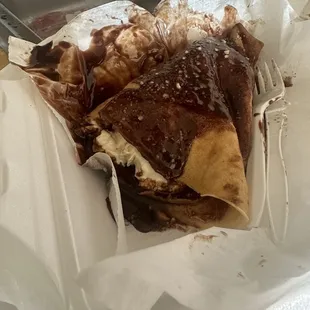 Chocolate cheesecake crepe