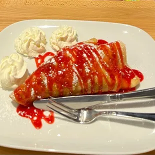 Strawberry cheesecake crepe