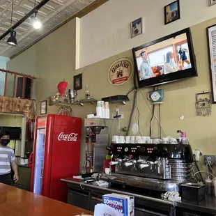 the interior of the restaurant