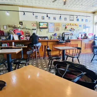 Inside cafe
