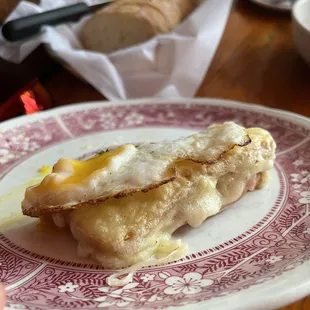 Side view of Croque Madame