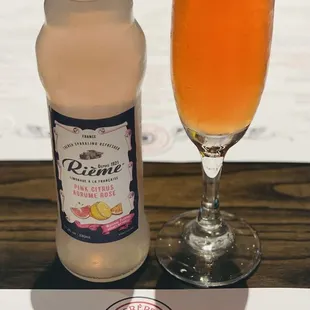 Sparking beverage and a Rose hard cider