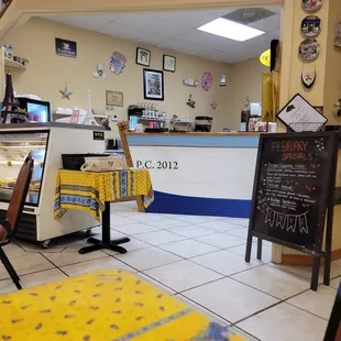 the interior of a restaurant