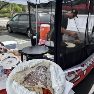 Nutella and strawberry crepe