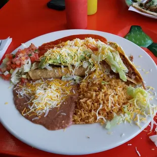 a plate of mexican food