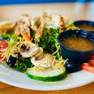 "JOAN OF ARC" salade de poulet! salade de poulet! Viva La France! Viva la salade de poulet! LOVE nutrient rich bitter greens mixture! :)...