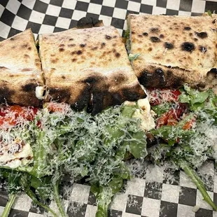 Italiano Panini (made with pizza dough)