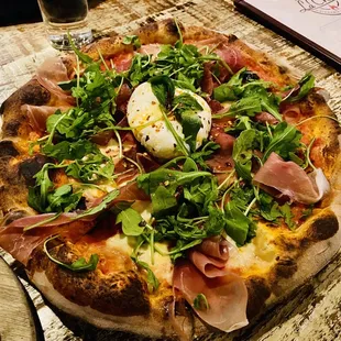 Buratta, Prosciutto &amp; Arugula Pizza