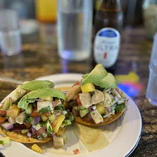 Went during lunch, staff was super friendly and fast. Food was delicious, it&apos;s the Tostadas Ceviche Mango hoberno if I&apos;m not mistaken.