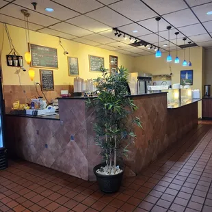 the interior of the restaurant