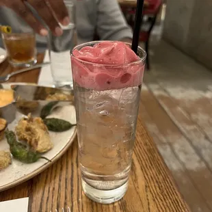 Gin and beet slushy- different and amazingly delicious