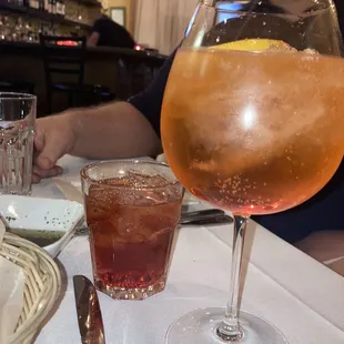 Negroni &amp; aperol spritz