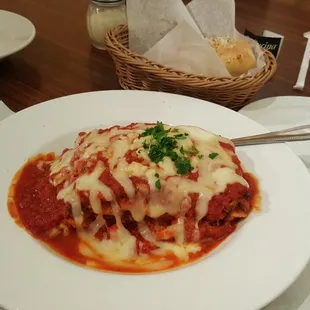 Huge portion of Lasagna