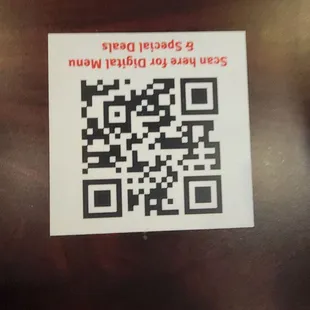 Menu QR Code