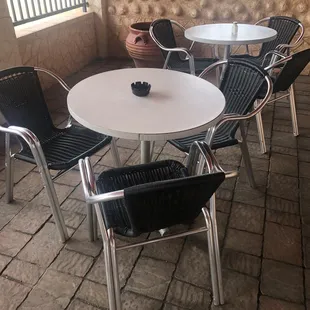 Outdoor front porch tables