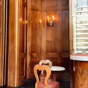 A quiet table for 2 tucked away from the rest