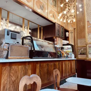 I was staring up at those gorgeous chandeliers...