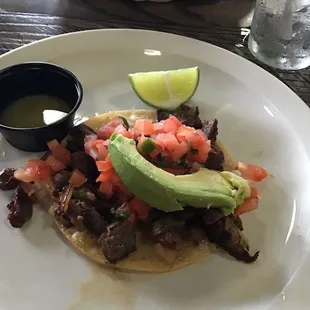 Carne asade taco, a la cart.