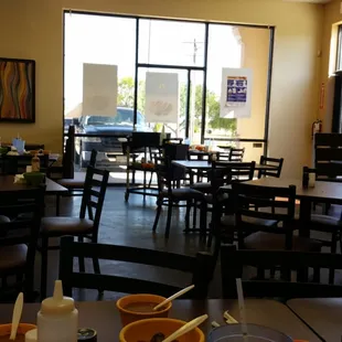The dining area.