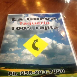 Menu cover