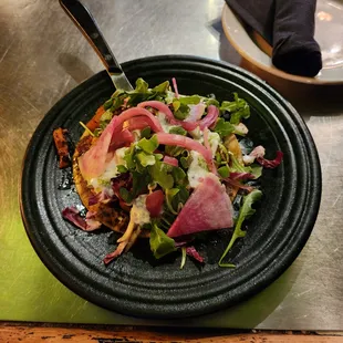 Tostada de Pulpo al Pastor (grilled octopus)