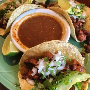 Street tacos al pastor.