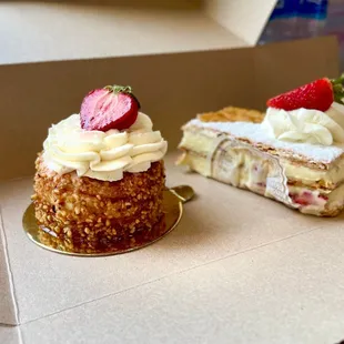 Mini Fraisier &amp; Napoleon.